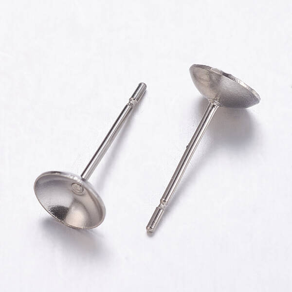 Tarnish Resistant 304 Stainless Steel Stud Earrings Findings