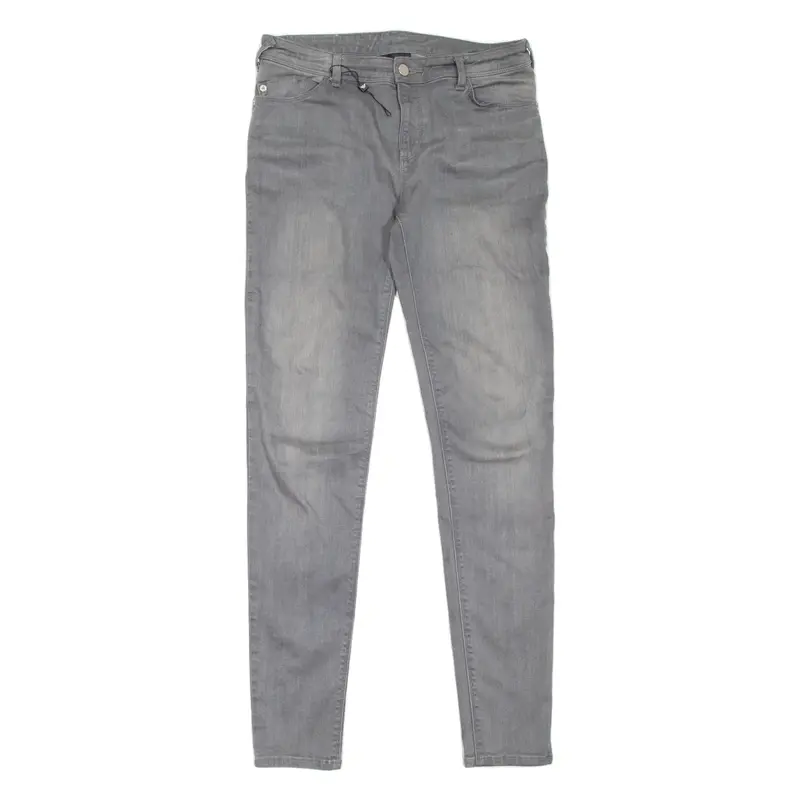 EMPORIO ARMANI Womens Jeans Grey Slim Skinny Stone Wash W28 L31