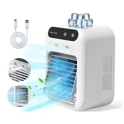 Father's Day Gifts, Portable Air Conditioner, 3-in-1 Fan with 2 Mist Speeds, USB Charging Fan, Personal Evaporative Cooler fo...