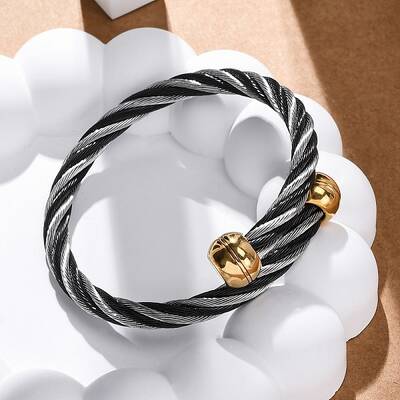 304 Stainless Steel Torque Bangles for Women