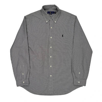Ralph Lauren Checked Shirt - XL Black & White Cotton