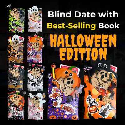 Blind Date With a Book Value Box - Halloween Edition - Perfect Gift for BookTok, Curated Spooky Thriller or Horror Book with ...