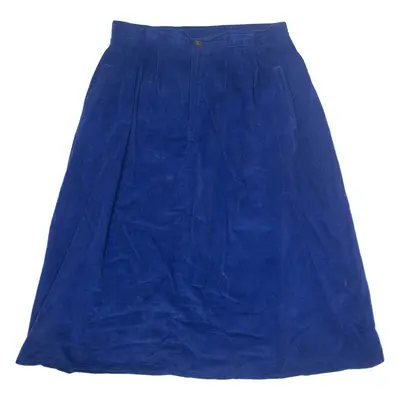 SASSON Womens A-Line Skirt Blue Knee Length Corduroy L