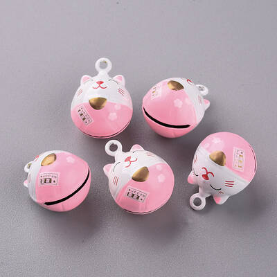 Baking Painted Brass Bell Pendants