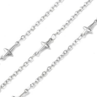 Tarnish Resistant 304 Stainless Steel Cross Link Chains