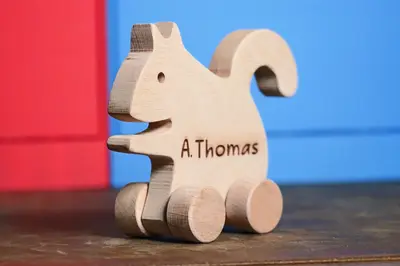 Wooden Squirrel Toy