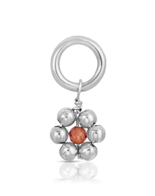 Flowercita January Garnet Charm | Metal Color: Silver
