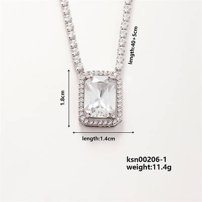 Elegant Brass Micro Pave Cubic Zirconia Pendant Necklaces
