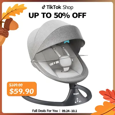 ăFlash Sale Ending SoonăBaby Swing for Infants, Baby Rocker Portable Electric Bouncer with Remote, 5 Sway Speeds & Blueto...