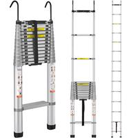 VEVOR Telescoping Ladder, 18.5 FT Aluminum One-button Retraction Collapsible Extension Ladder, 400 LBS Capacity with Non-slip...
