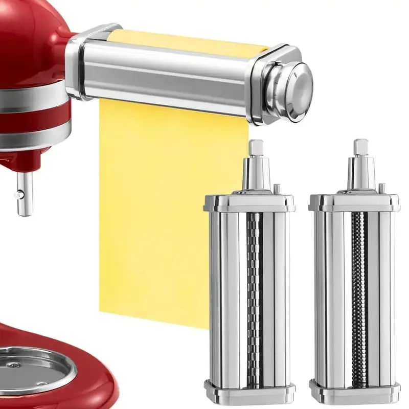 Pasta Maker Attachment for KitchenAid Stand Mixers, Easy to Use Pasta Sheet Maker Fettuccine Noodles Cutters Attachment, Kitc...