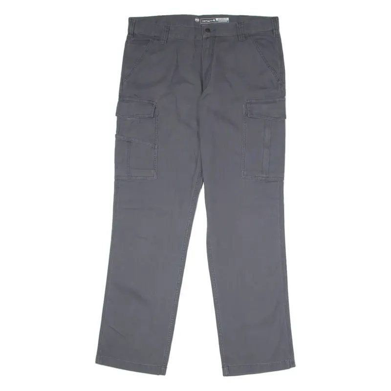 CARHARTT Cargo Workwear Mens Canvas Trousers Grey Relaxed Straight W36 L32