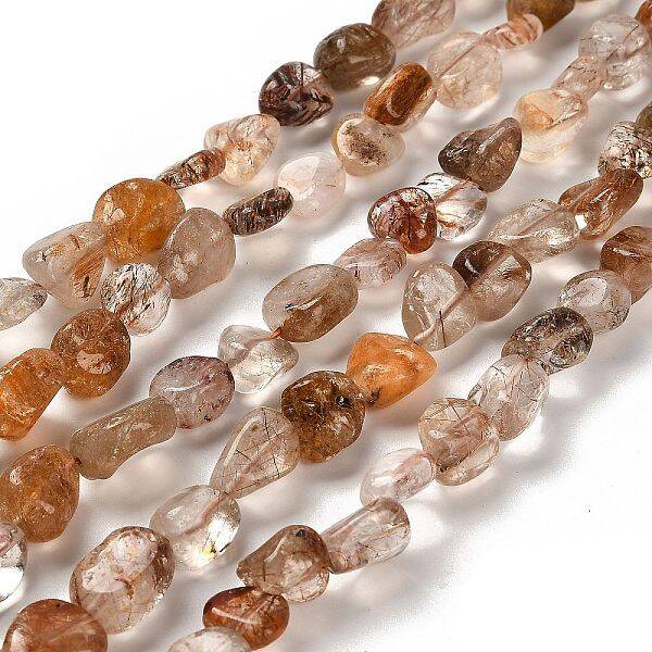 Natural Rutilated Quartz Beads Strands