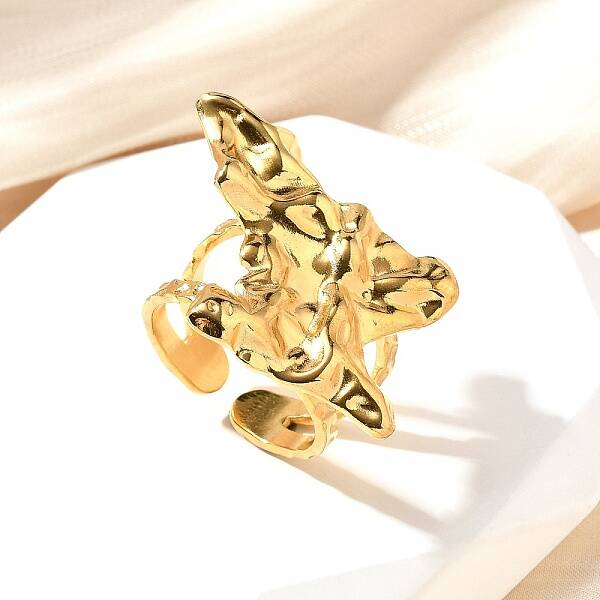 304 Stainless Steel Open Cuff Ring for Women