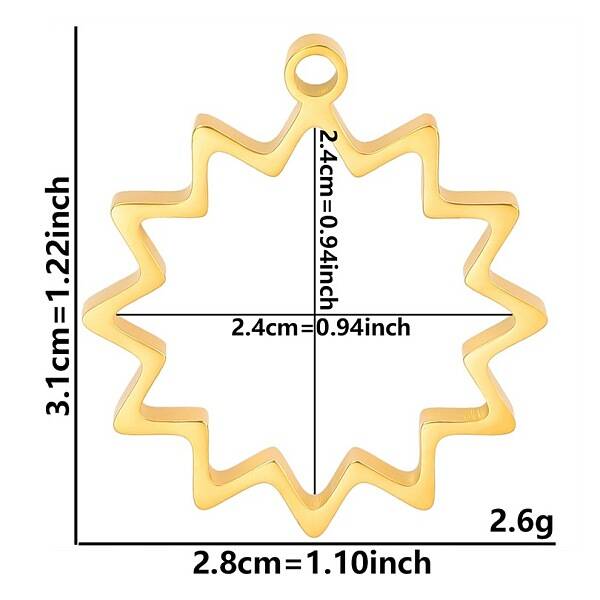 Stainless Steel Open Back Bezel Pendants