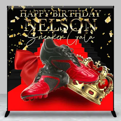 Sneaker Gala Red Carpet Custom Birthday Backdrop - Aperturee