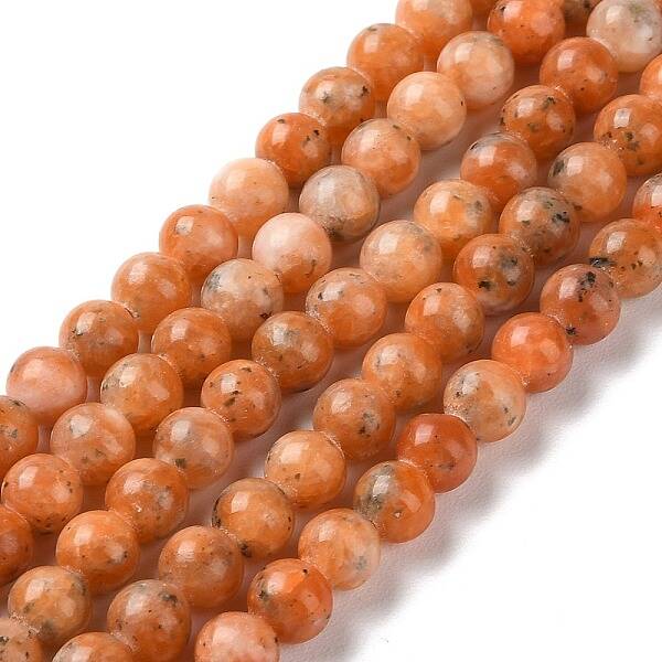 Natural Orange Calcite Beads Strands