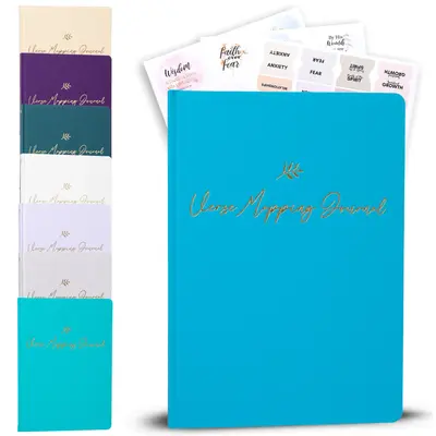 Linen Bible Verse Mapping Journal with Beautiful Gift Box - Dig Deeper  into God's Word - 7 x 10 - 3 NEW Colors