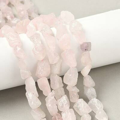 Raw Rough Natural Rose Quartz Beads Strands
