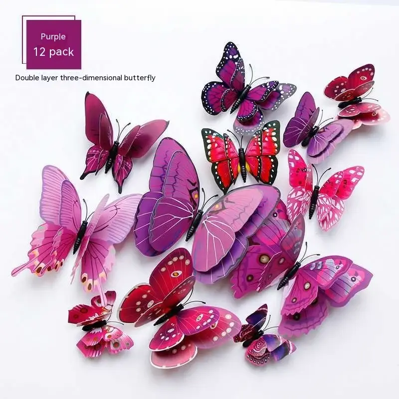 Creative Home Decorative Wall Sticker | Color: Purple Double Layer