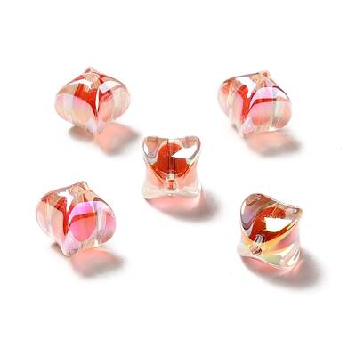 Two Tone UV Plating Rainbow Iridescent Acrylic Beads
