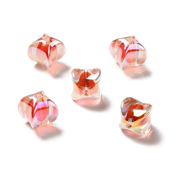 Two Tone UV Plating Rainbow Iridescent Acrylic Beads