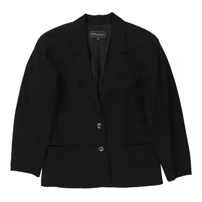 Superior Blazer - Large Black Wool Blend
