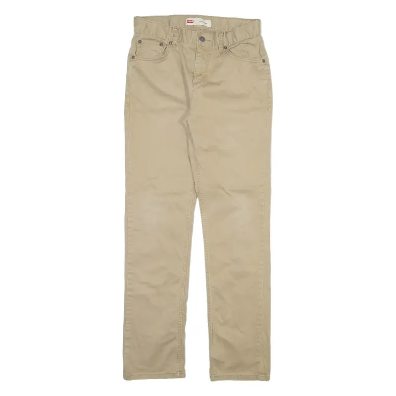 LEVI'S 511 Boys Trousers Beige Slim Straight W26 L31