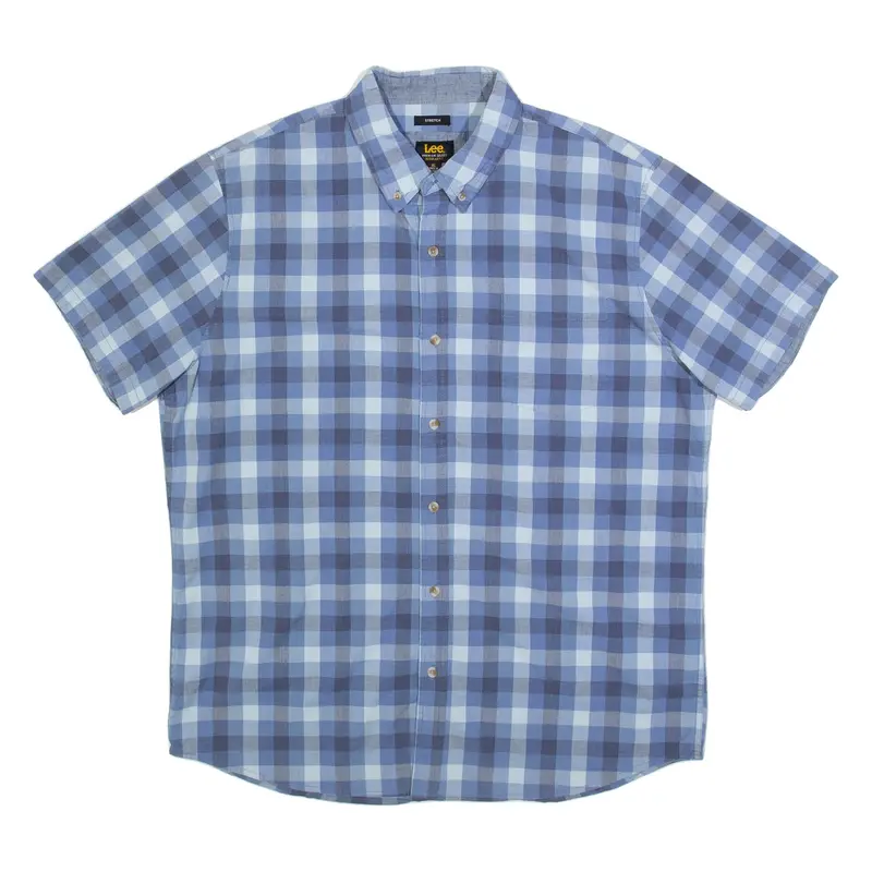LEE Mens Shirt Blue Check XL