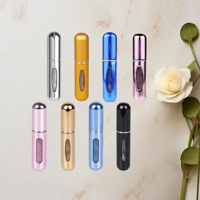 Portable Perfume Spray Bottle, 8pcs 5ml Empty Dispenser Bottles for Essential Oil, Water, Toner, Skin Moisturizing, Reusable ...