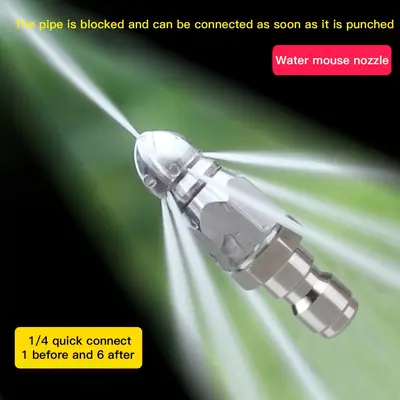 Sewer Cleaning Tool High-pressure Nozzle& 5000 PSI Sewer Jetter Nozzle& Stainless Steel Pressure Washer Drain Jetter Hose Noz...