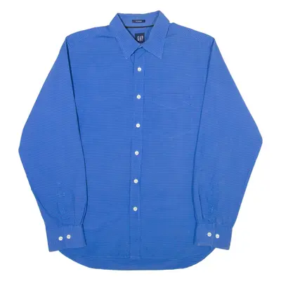 GAP Mens Shirt Blue Gingham Long Sleeve M