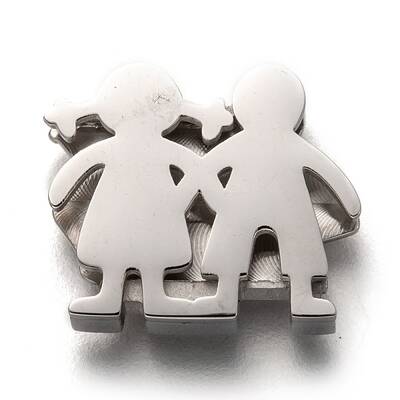 Non-Tarnish 304 Stainless Steel Slide Charms