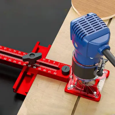 3 in 1 Router Milling Groove Bracket, 1 Set Hand Tools for Alignment & Positioning, Woodworking Cutting and Milling Circula...