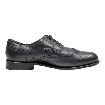 BORELLI Brogue Shoes Black Leather Mens UK 8