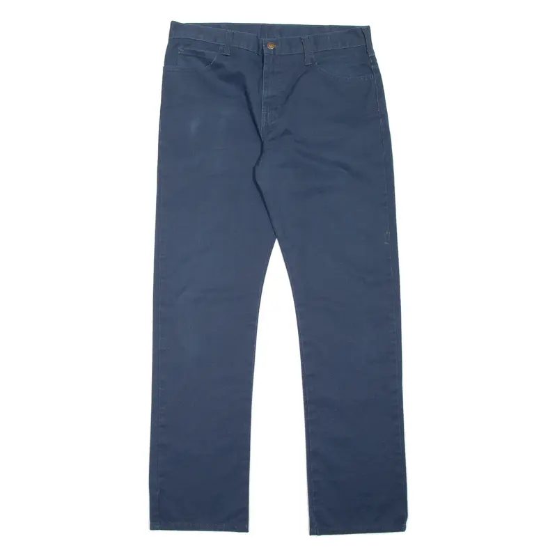 DICKIES Workwear Womens Trousers Blue Slim Straight W33 L32
