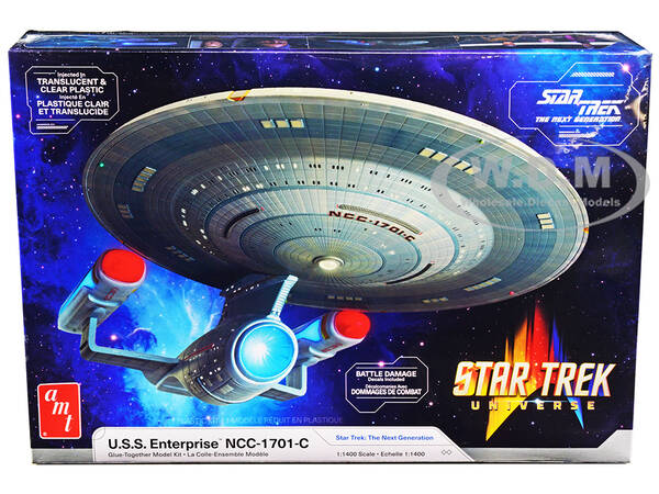 Skill 2 Model Kit U.S.S. Enterprise NCC-1701-C Space Ship Star Trek: The Next Generation (1987) TV Series 1/1400 Scale Model ...