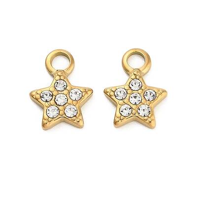 304 Stainless Steel Rhinestone Pendant