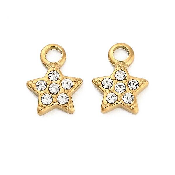 304 Stainless Steel Rhinestone Pendant