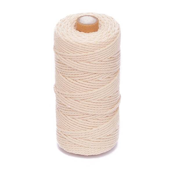 100M Round Cotton Braided Cord