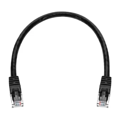 2288 Monoprice Cat6 Ethernet Patch Cable Snagless RJ45 Stranded 550MHz UTP Pure Bare Copper Wire 24AWG 1ft Black