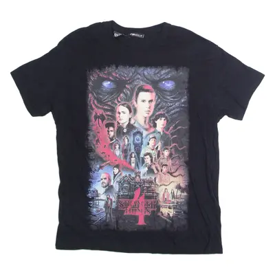 FB SISTER Stranger Things 4 Mens T-Shirt Black Crew Neck M