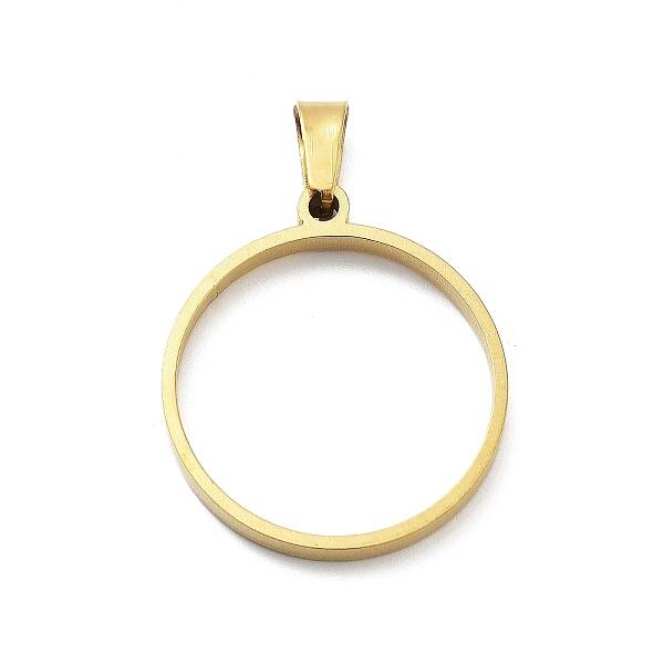 304 Stainless Steel Open Back Bezel Pendants