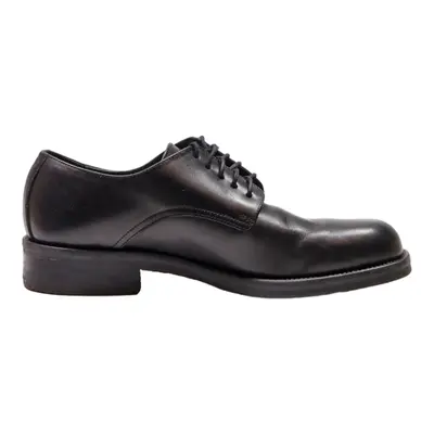 J CREW Derby Shoes Black Leather Mens UK 11