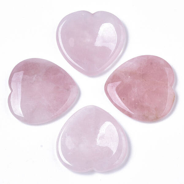 Natural Rose Quartz Thumb Worry Stone
