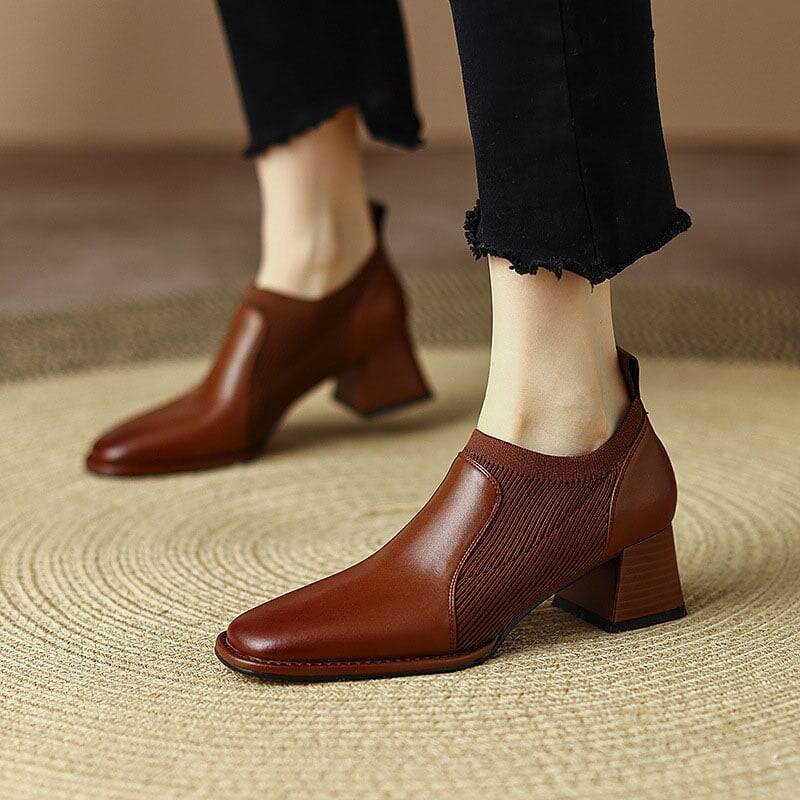CHIKO Manda Square Toe Block Heels Ankle Boots