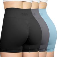 OQQ Women's 3 Piece Workout Shorts Seamless High Waist Butt Liftings Exercise Athletic Fitness Activewear