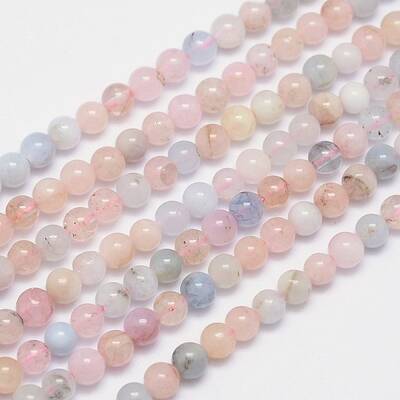 Natural Morganite Round Bead Strands