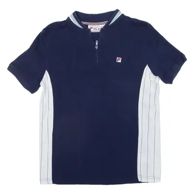 FILA Mens Polo Shirt Blue XS