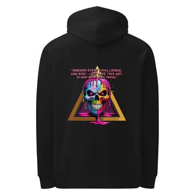 Through Every Challenge - Neon Skull Hoodie